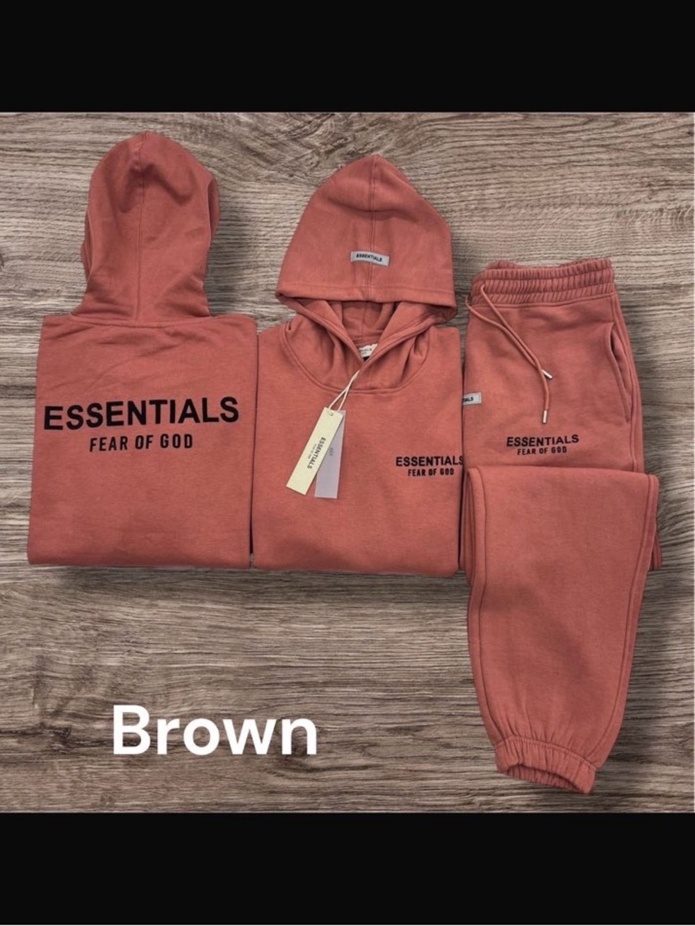 fear of god essentials tracksuit set